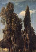 Johann Wilhelm Schirmer Cypresses oil painting picture wholesale